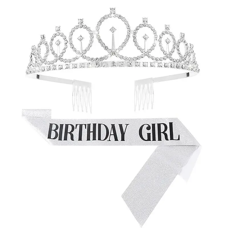Birthday Girl Tiara Crystal Crown Headband Sash And Tiara Set Glitter Sash Rhinestone Birthday Accessories
Birthday Girl Tiara Crystal Crown Headband Sash And Tiara Set Glitter Sash Rhinestone Birthday Accessories