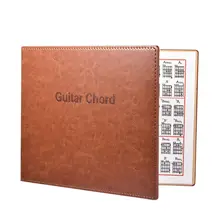 Folk Classical Electric Guitar Chord Book Chart Quality Leather 6 String Chords