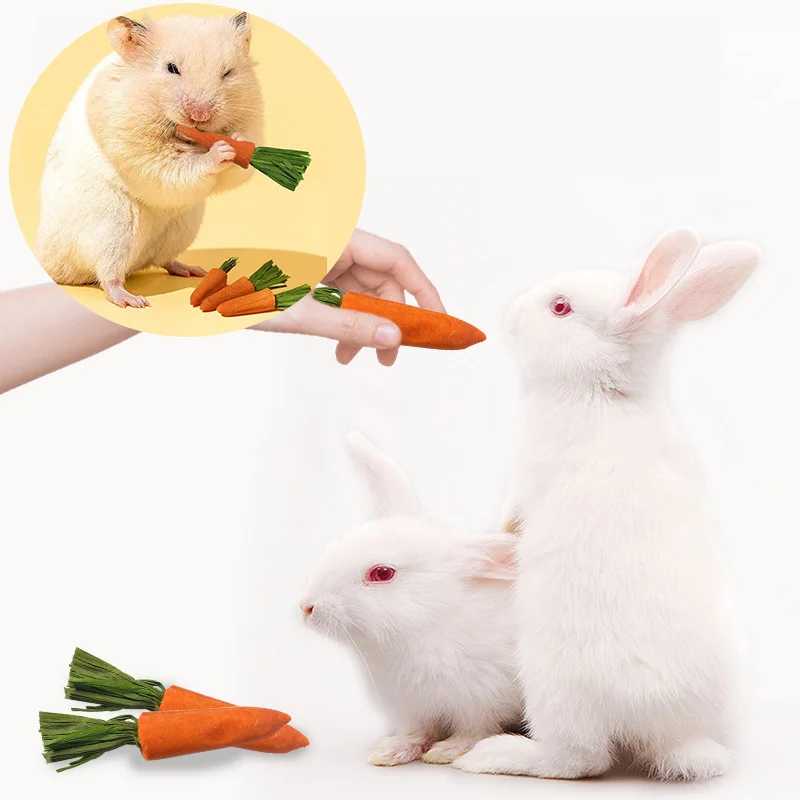 

Hamster Chew Toys Decoration Edible Animal Health Treats Chew Carrots Natural Hay for Rabbits Guinea Pigs Chinchillas Hamsters