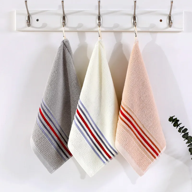 34x34cm 100% Cotton Striped Hanging Face Towel Bathroom Soft Absorbent Quick Dry Adult Square Wash Cloth
34x34cm 100% Cotton Striped Hanging Face Towel Bathroom Soft Absorbent Quick Dry Adult Square Wash Cloth