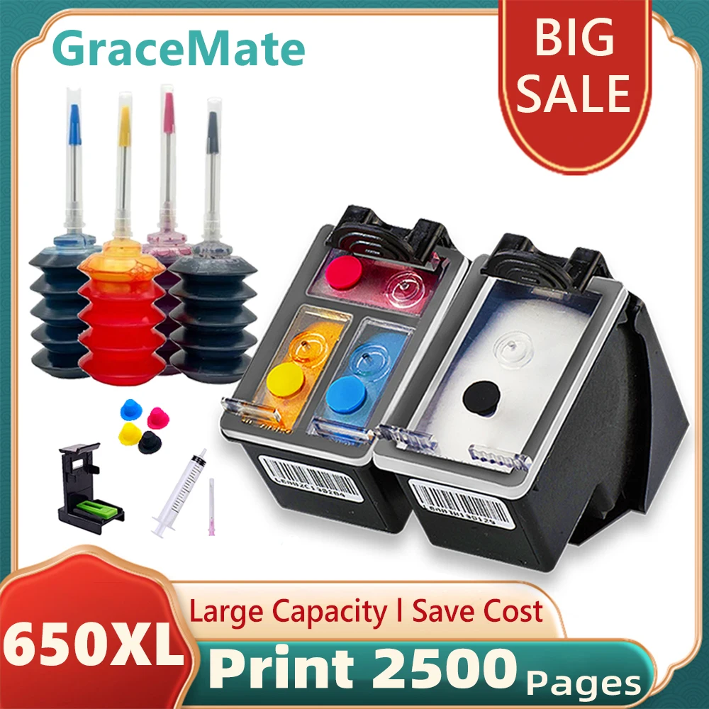 650XL Ink Cartridge Compatible for HP 650 XL hp650 hp650xl Deskjet 1015 1515 2515 2545 2645 3515 4645 Printer
650XL Ink Cartridge Compatible for HP 650 XL hp650 hp650xl Deskjet 1015 1515 2515 2545 2645 3515 4645 Printer