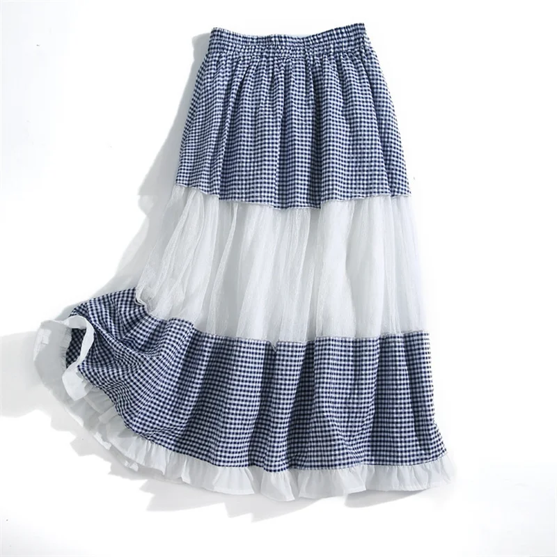 Temperament lady skirt for women 2022 design sense mesh stitching cake skirt female new skirt summer women's clothing K1004
Temperament lady skirt for women 2022 design sense mesh stitching cake skirt female new skirt summer women's clothing K1004