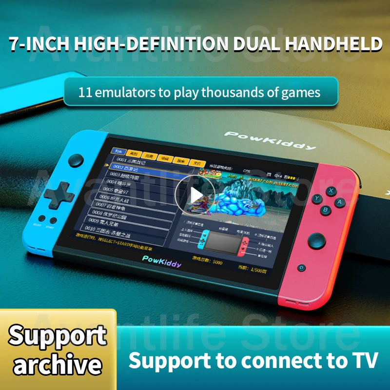 POWKIDDY New X2 7-inch IPS Large Screen Handheld Retro Game Console Nostalgic PS1 11 Simulator Video Notebook Boy Gift
POWKIDDY New X2 7-inch IPS Large Screen Handheld Retro Game Console Nostalgic PS1 11 Simulator Video Notebook Boy Gift