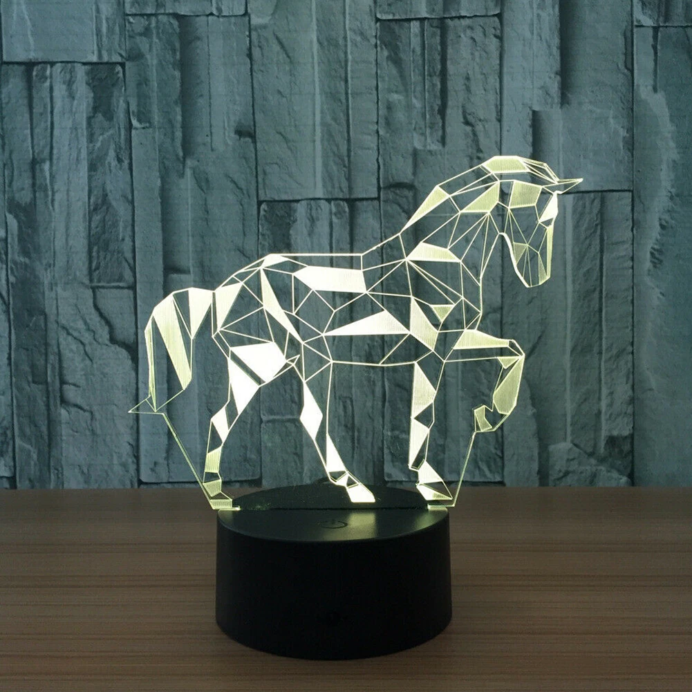 Kids Bar Corridor USB Cable Table LED Visual Night Light Desk 7 Colour Changing Gift Home Decor Office Bedside 3D Horse Lamp
Kids Bar Corridor USB Cable Table LED Visual Night Light Desk 7 Colour Changing Gift Home Decor Office Bedside 3D Horse Lamp