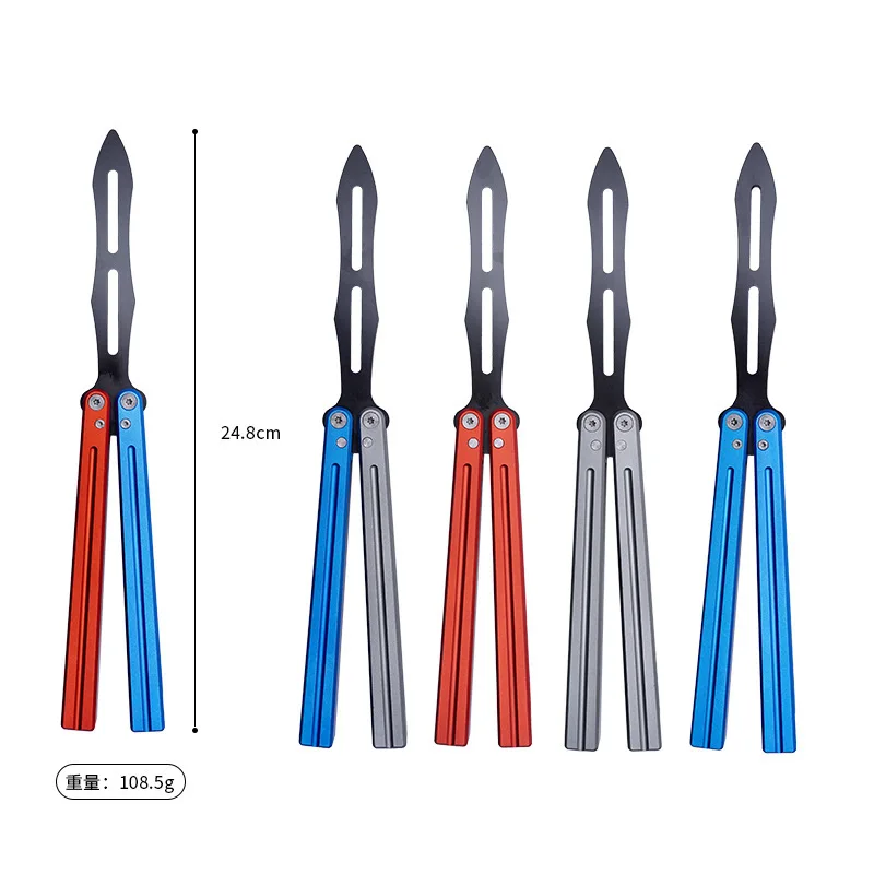balisong Butterfly knife Folding knife csgo Portable tool Aluminum handle unsharpened outdoor practice knife
balisong Butterfly knife Folding knife csgo Portable tool Aluminum handle unsharpened outdoor practice knife
