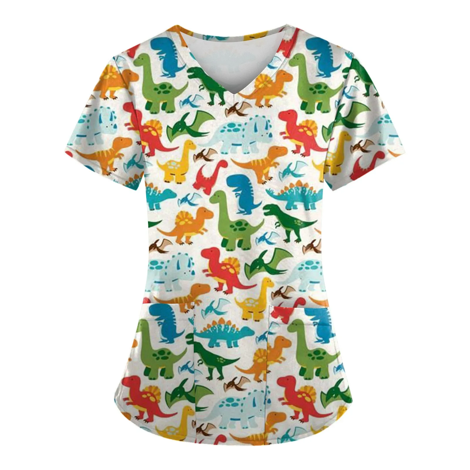 Women Fashion Spring And Summer Oil Painting Print V-Neck Short Sleeve Workwear With Pockets Tops Top Women Fashion Woman Blouse
Women Fashion Spring And Summer Oil Painting Print V-Neck Short Sleeve Workwear With Pockets Tops Top Women Fashion Woman Blouse