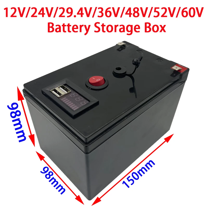 18650 36V Battery Storage Box Power Switch With 5V 2A QC3. USB Power Display For E-Bike Scooter Motorcycle Replace Lead Acid Use
18650 36V Battery Storage Box Power Switch With 5V 2A QC3. USB Power Display For E-Bike Scooter Motorcycle Replace Lead Acid Use