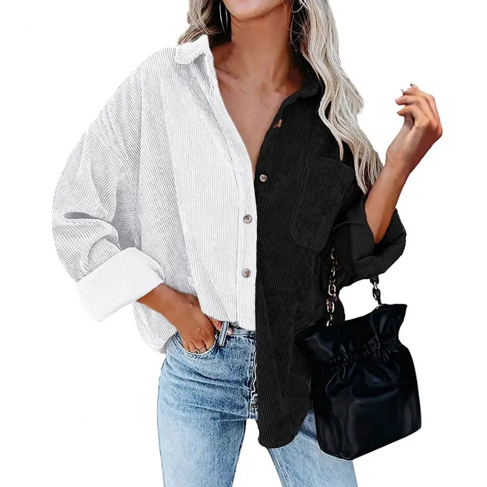 Charming Casual Blouse Turn-Down Collar Versatile Fashion Contrast Color Block Loose Shirt Blouse Lady Shirt Lady Shirt
Charming Casual Blouse Turn-Down Collar Versatile Fashion Contrast Color Block Loose Shirt Blouse Lady Shirt Lady Shirt
