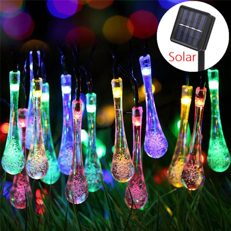 Water Drop LED Solar Lights Outdoor Lamp String Lights for Holiday Christmas Party Waterproof Fairy Garden Wedding Decoration 7M
Water Drop LED Solar Lights Outdoor Lamp String Lights for Holiday Christmas Party Waterproof Fairy Garden Wedding Decoration 7M