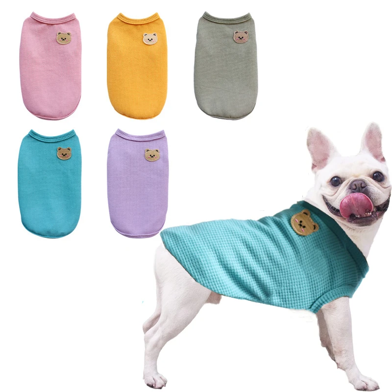 Dog Pet Section Solid Thin Clothes Bear Pug Hoodies Chihuahua Breathable Color Dog Vest Cat Summer Clothes Fashion T-shirt Pet
Dog Pet Section Solid Thin Clothes Bear Pug Hoodies Chihuahua Breathable Color Dog Vest Cat Summer Clothes Fashion T-shirt Pet