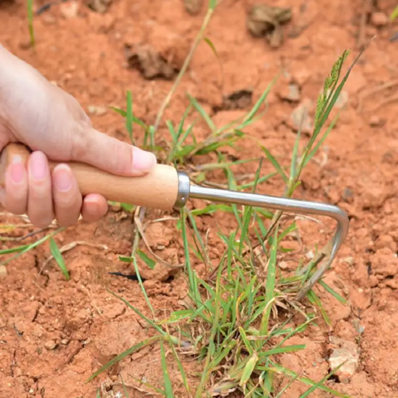 Portable Garden Weeding Tools Root Remover Wooden Handle Stainless Steel V-shaped Manual Weeder Weeding Device Single-claw Hooks
Portable Garden Weeding Tools Root Remover Wooden Handle Stainless Steel V-shaped Manual Weeder Weeding Device Single-claw Hooks