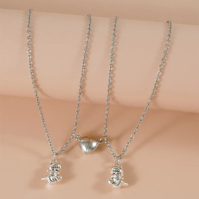2Pcs Couple Necklace Magnet Lover Heart Dinosaur Magnetic Pendant Necklaces For Women Men Friendship Party Jewelry 2022
2Pcs Couple Necklace Magnet Lover Heart Dinosaur Magnetic Pendant Necklaces For Women Men Friendship Party Jewelry 2022