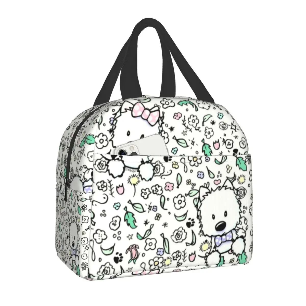 Термальная изолированная сумка для ланча для собак West Highland Terrier, Женский Портативный Ланч-бокс для щенков Westie, контейнер для путешествий, пищи для пикника