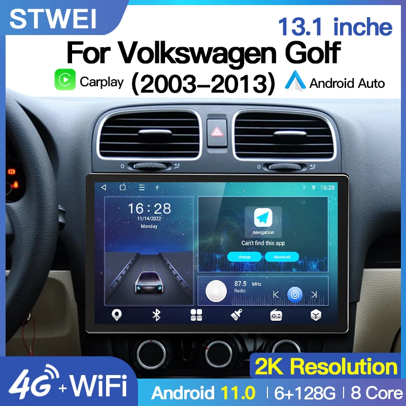 Car Radio Android 13.1" Multimedia Player For VW Volkswagen Golf Plus Carplay Auto Stereo 2Din 3D 360 Camera 4G WIFI BT Wireless
Car Radio Android 13.1" Multimedia Player For VW Volkswagen Golf Plus Carplay Auto Stereo 2Din 3D 360 Camera 4G WIFI BT Wireless