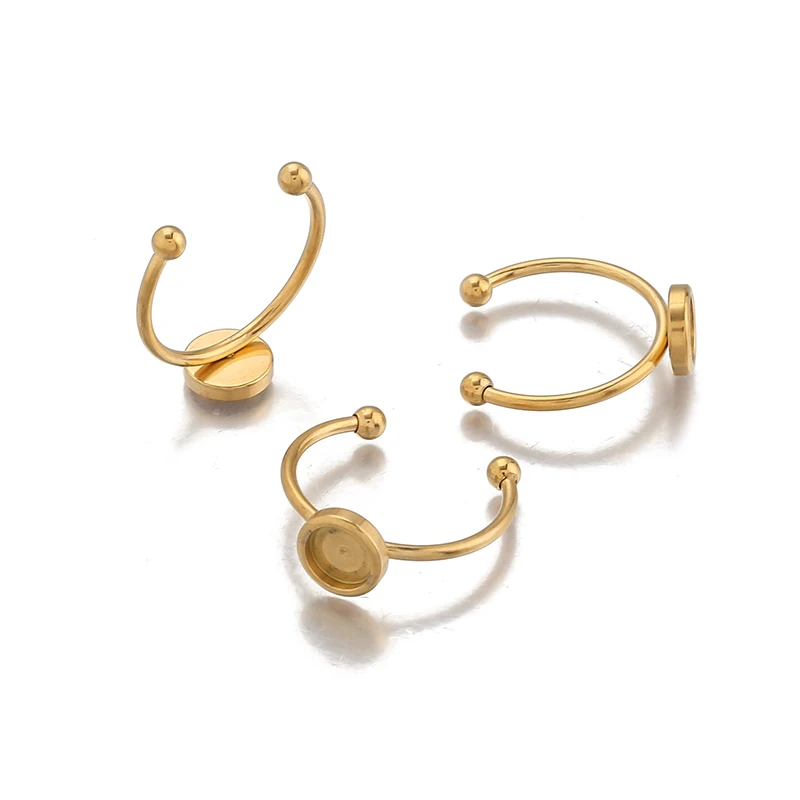 5Pcs Stainless Steel Adjustable Ring Blank Round Bezel Cup Settings Rings Base Elements For Resins Frame Diy Jewelry Components
5Pcs Stainless Steel Adjustable Ring Blank Round Bezel Cup Settings Rings Base Elements For Resins Frame Diy Jewelry Components