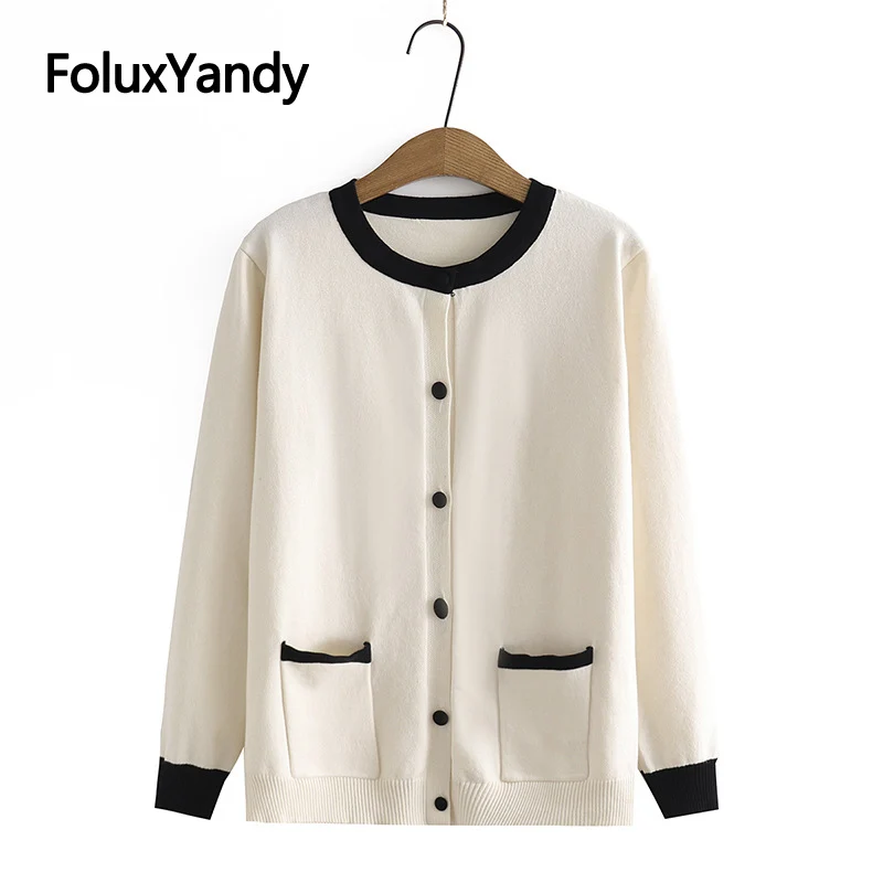 Contrast Color Casual Women Cardigans 3XL 4XL Plus Size Sweaters Single Breasted Knitted Sweater KKFY6253
Contrast Color Casual Women Cardigans 3XL 4XL Plus Size Sweaters Single Breasted Knitted Sweater KKFY6253