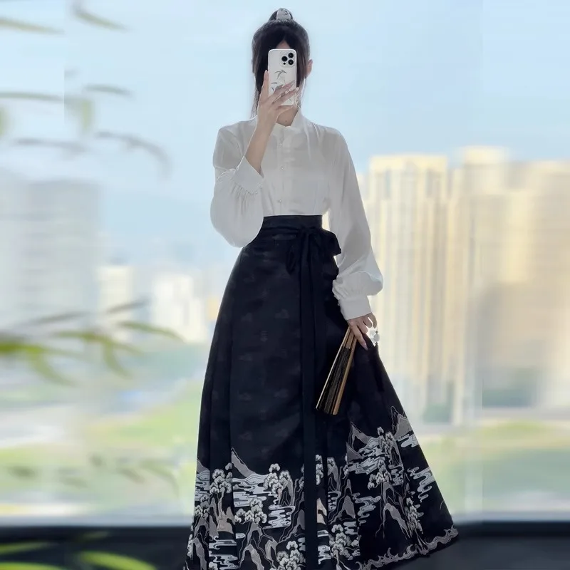 2023 Summer New Retro Improved Hanfu Women Jinxiushan Hippo Skirt Solid Color Stand Collar Short Shirt Chinese Wind Top Women
2023 Summer New Retro Improved Hanfu Women Jinxiushan Hippo Skirt Solid Color Stand Collar Short Shirt Chinese Wind Top Women