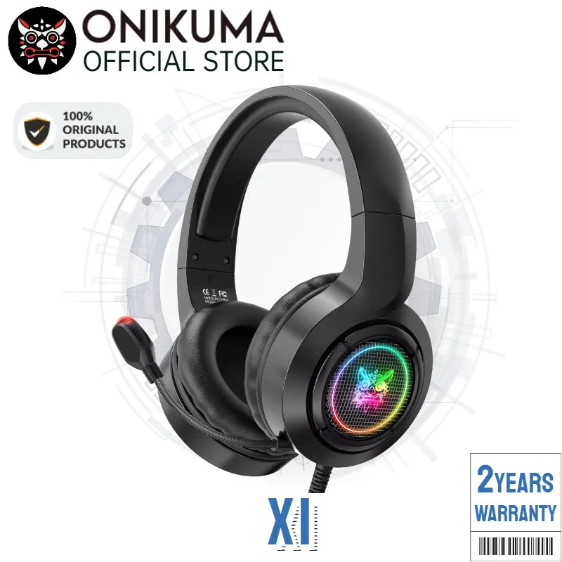Onikuma X1 RGB Gaming Headset with Mic and Noise Cancellation Headphone Gaming with Led Light for Mobile Phone Laptop PS4 PS5 PC
Onikuma X1 RGB Gaming Headset with Mic and Noise Cancellation Headphone Gaming with Led Light for Mobile Phone Laptop PS4 PS5 PC