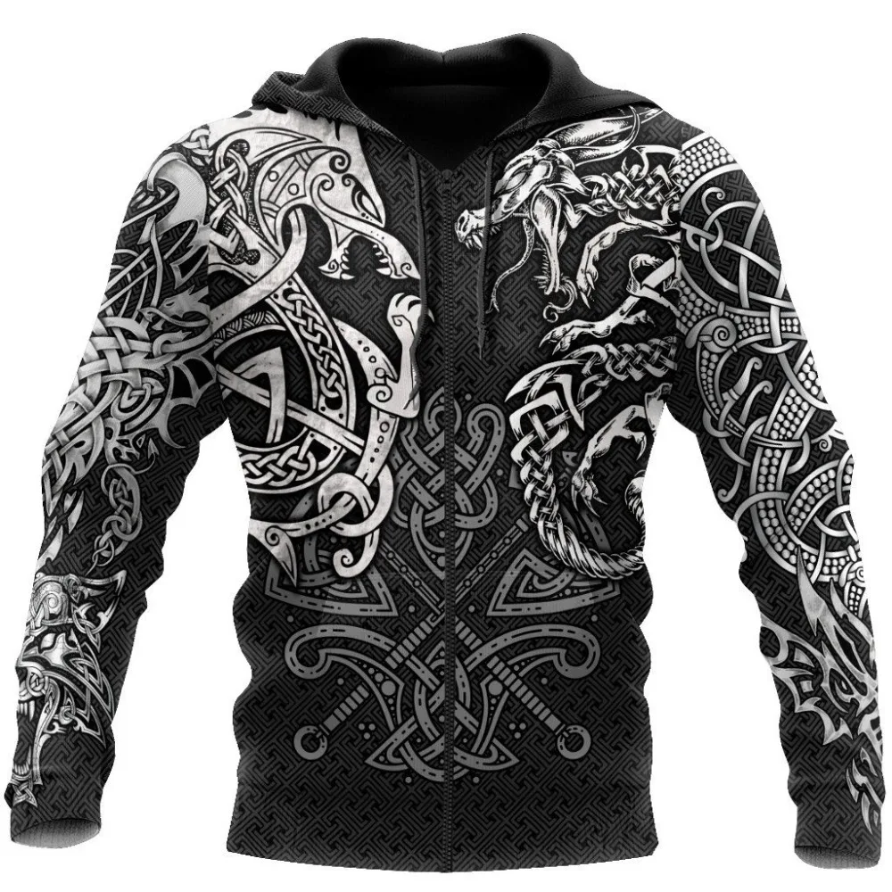 Viking Wolf And Dragon Tattoo 3D Printed Men Hoodies Sweatshirt Unisex Streetwear Zipper Pullover Casual Jacket Tracksuit
Viking Wolf And Dragon Tattoo 3D Printed Men Hoodies Sweatshirt Unisex Streetwear Zipper Pullover Casual Jacket Tracksuit