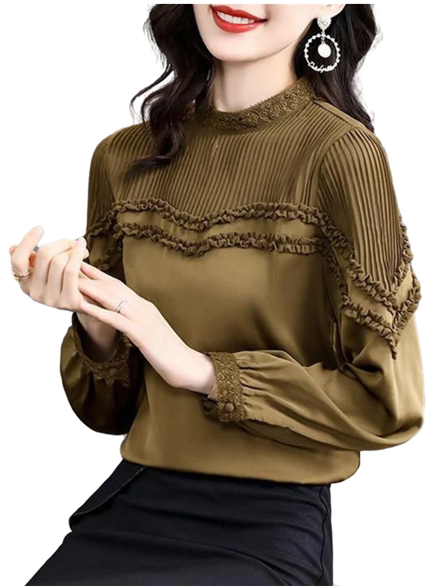 4XL Women Spring Autumn Blouses Shirts Lady Fashion Casual Long Sleeve O-Neck Collar Pleated Blusas Tops G2004
4XL Women Spring Autumn Blouses Shirts Lady Fashion Casual Long Sleeve O-Neck Collar Pleated Blusas Tops G2004
