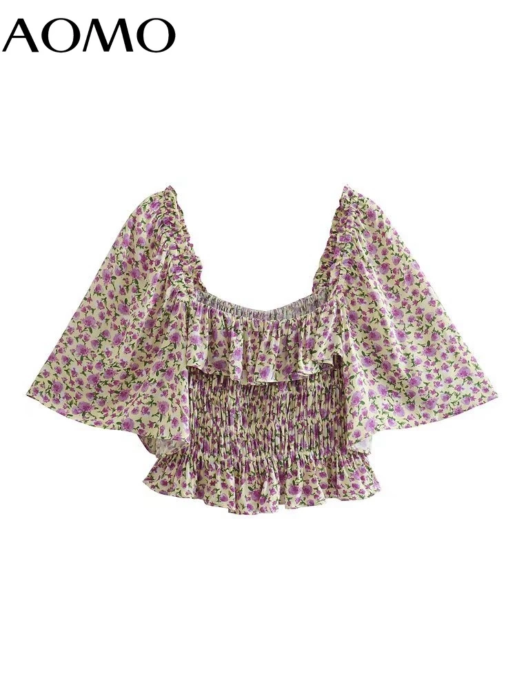 AOMO Women Retro Flowers Print Ruffles Summer Shirt Blouse Flare Short Sleeve Chic Female Tops 5Z46A
AOMO Women Retro Flowers Print Ruffles Summer Shirt Blouse Flare Short Sleeve Chic Female Tops 5Z46A