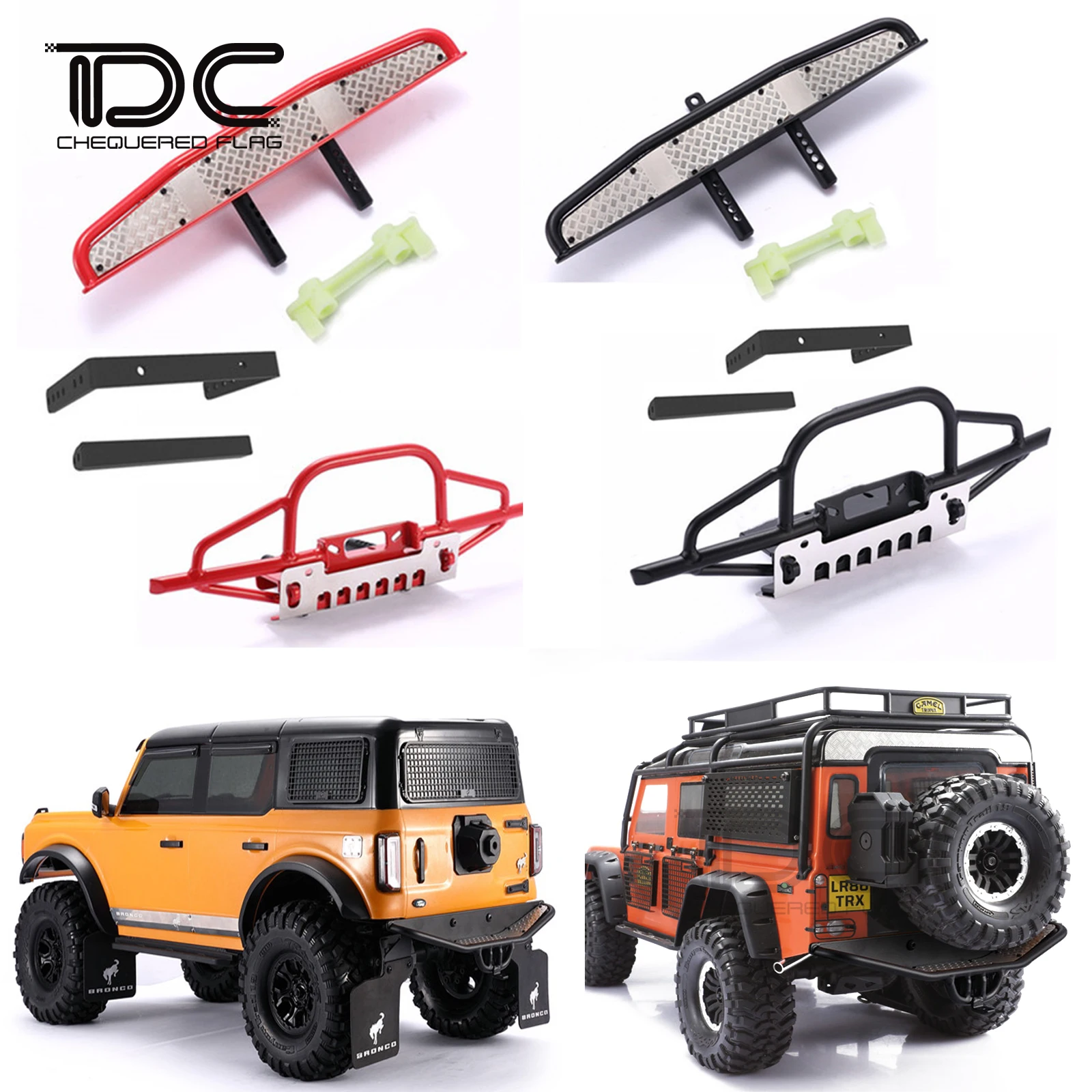Metal Front x Rear Body Bumper Protection for TRAXXAS TRX4 Bronco Mounts RC Car Upgrade Accessories carro de control remoto 
Metal Front x Rear Body Bumper Protection for TRAXXAS TRX4 Bronco Mounts RC Car Upgrade Accessories carro de control remoto