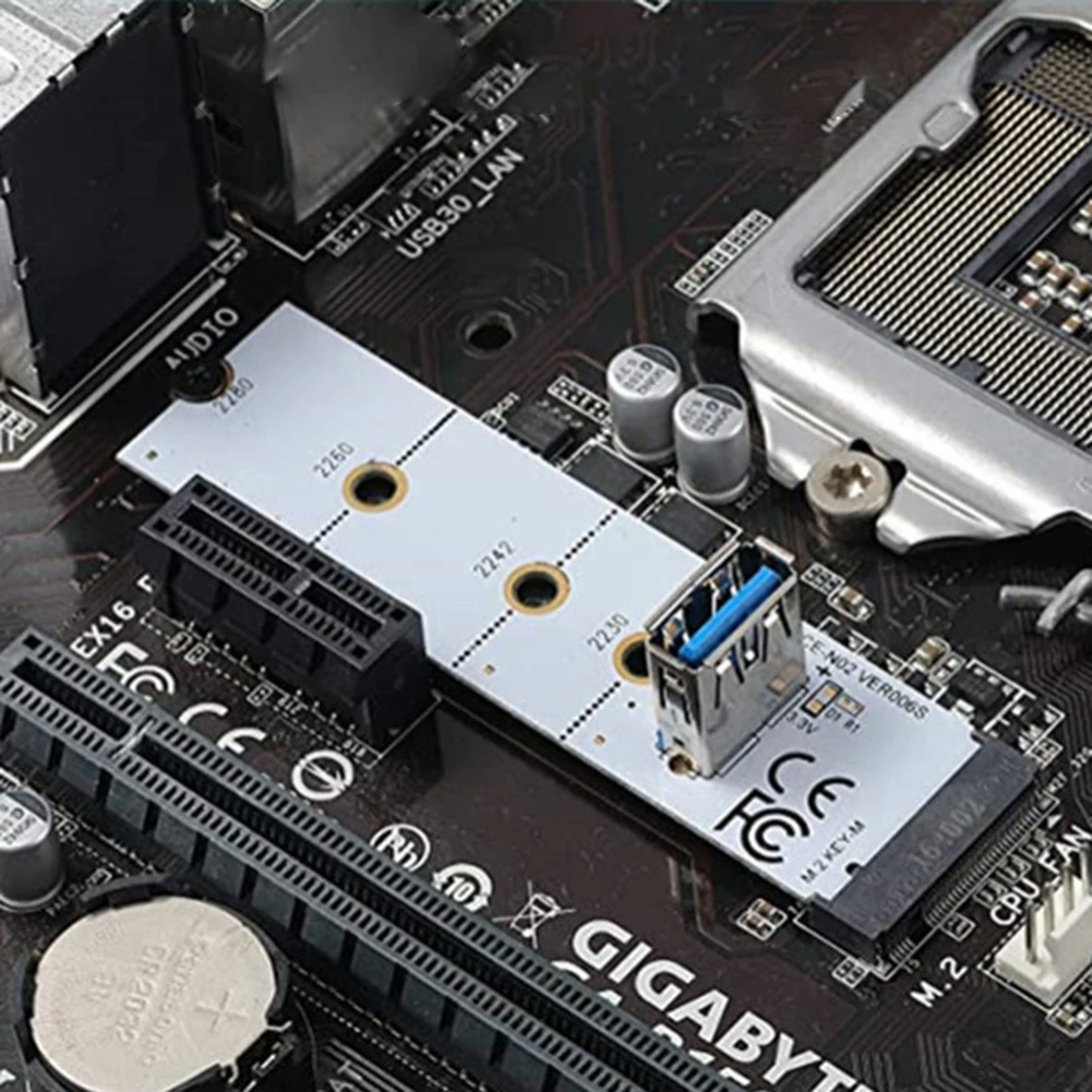 Адаптер для видеокарты NGFF M.2-PCI Express, 1X на 16X, M2 M-key на USB 3,0 
Адаптер для видеокарты NGFF M.2-PCI Express, 1X на 16X, M2 M-key на USB 3,0