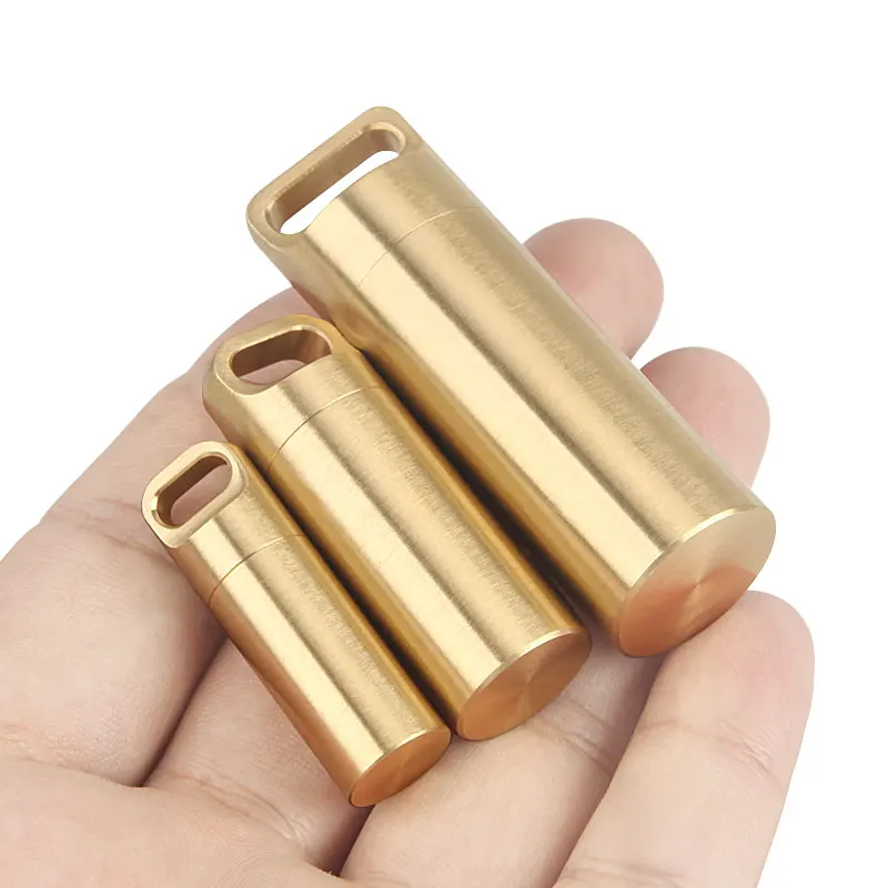 S/M/L Brass Waterproof Canister Keychain Medicine Bottle Outdoor Camping Tool
S/M/L Brass Waterproof Canister Keychain Medicine Bottle Outdoor Camping Tool
