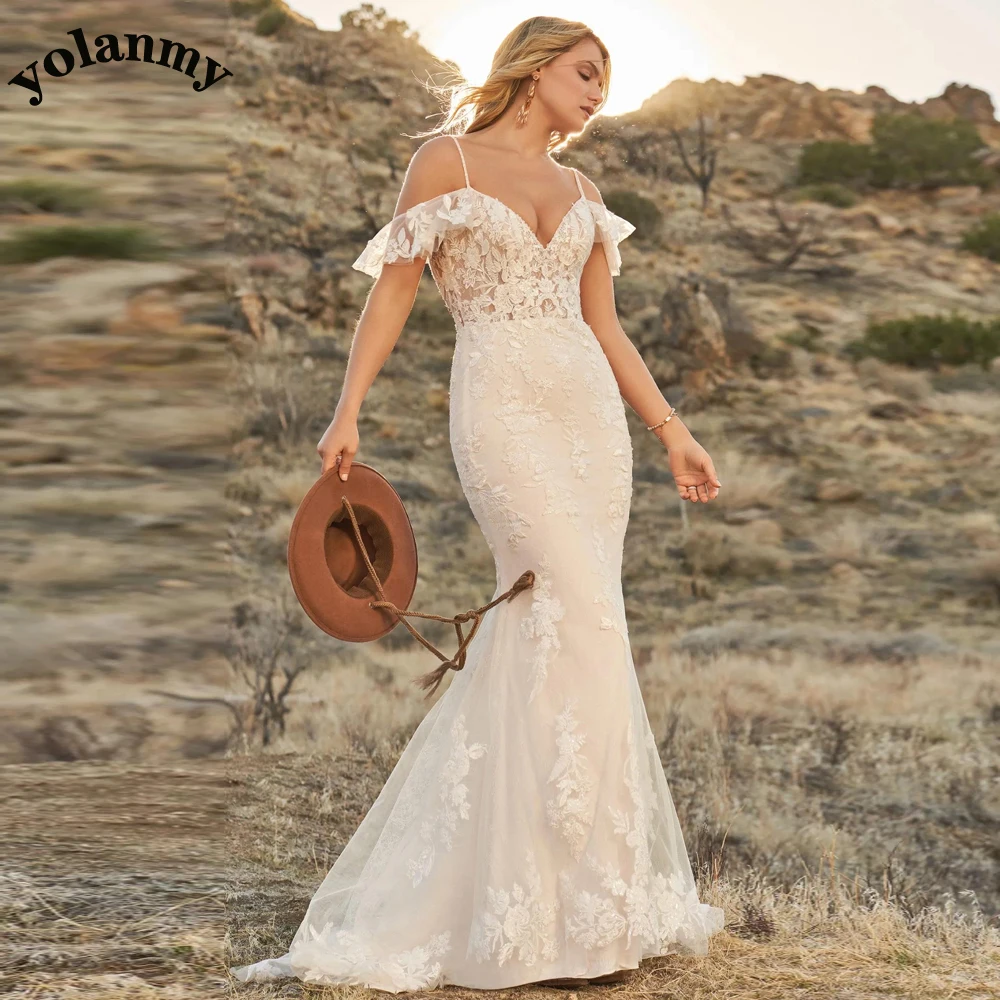 YOLANMY Charming Wedding Dresses Sweetheart Mermaid Spaghetti Straps Bridal Gown Vestido De Casamento Customised For Women
YOLANMY Charming Wedding Dresses Sweetheart Mermaid Spaghetti Straps Bridal Gown Vestido De Casamento Customised For Women