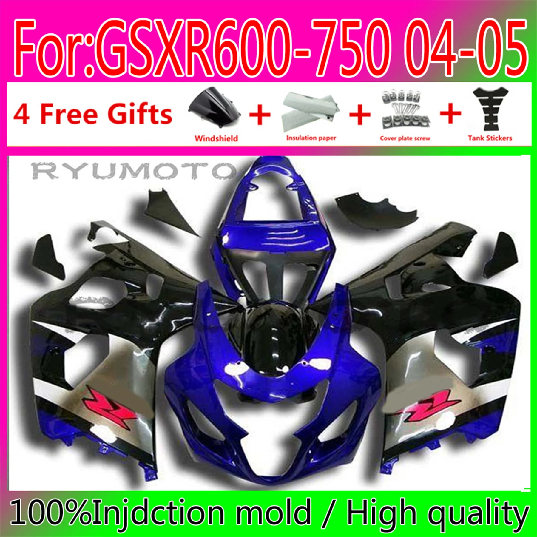 New ABS Motorcycle Injection Mold Fairing For Suzuki GSXR600 GSXR750 GSXR 600 750 K4 2004 2005 04 05 Fairings
New ABS Motorcycle Injection Mold Fairing For Suzuki GSXR600 GSXR750 GSXR 600 750 K4 2004 2005 04 05 Fairings