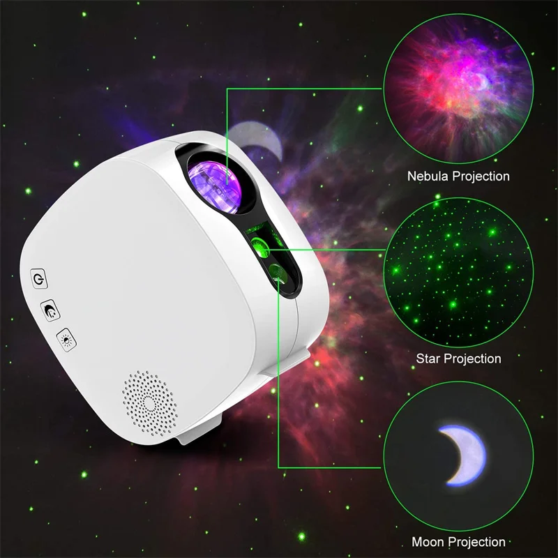 Starry Sky Projector Blueteeth Music Speaker LED Night Light Projector Galaxy Nebula Ocean Star Projector Moon Night Lamp
Starry Sky Projector Blueteeth Music Speaker LED Night Light Projector Galaxy Nebula Ocean Star Projector Moon Night Lamp