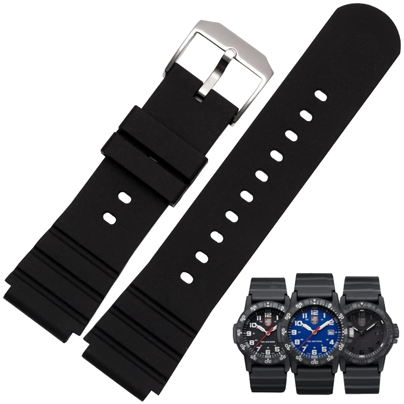 

Watch Band For Luminox 0200 3901 7050 3000 3001 Rubber Military Watch Men and Women Sports Waterproof Silica gel Strap 21mm