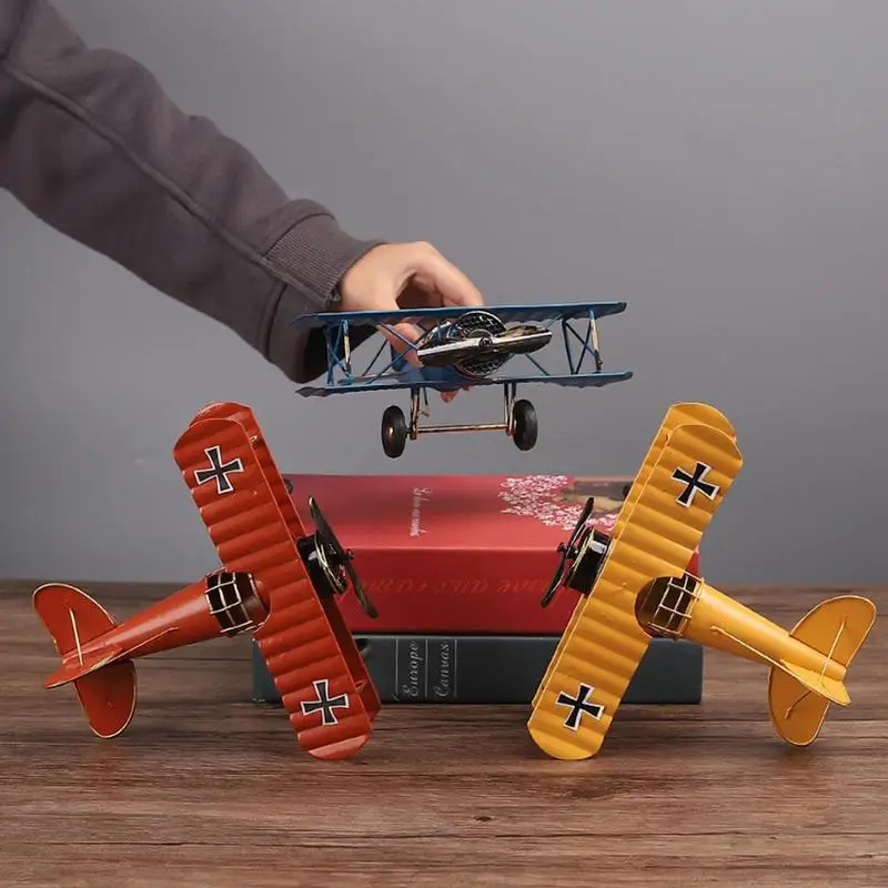 Vintage Metal Aircraft Model Creative Retro Biplane Figurines Ornament Anti Fade Minimalist Airplane Art Decor For Home Office
Vintage Metal Aircraft Model Creative Retro Biplane Figurines Ornament Anti Fade Minimalist Airplane Art Decor For Home Office