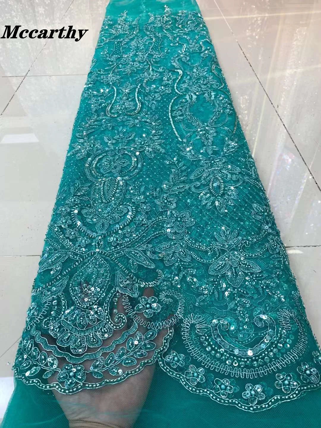 Mccarthy Handmade Beaded Lace Fabric Bule Embroidery French Lace Wedding Dress Embroidered Aqua Tulle Fabric
Mccarthy Handmade Beaded Lace Fabric Bule Embroidery French Lace Wedding Dress Embroidered Aqua Tulle Fabric