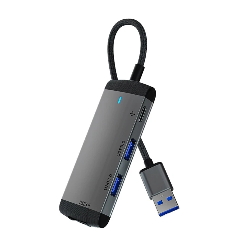 4 in 1 USB3.0 HUB 5Gbps Fast USB Type-C Docking Station USB 3.0 Splitter Adapter Aluminum Alloy PC Converter
4 in 1 USB3.0 HUB 5Gbps Fast USB Type-C Docking Station USB 3.0 Splitter Adapter Aluminum Alloy PC Converter