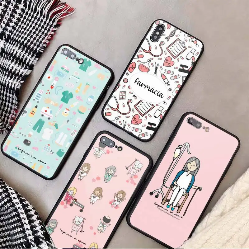 Cartoon Medicine Doctor Nurse Phone Case Tempered glass For iphone 11 12 13 PRO MAX mini 6 7 8 plus X XS XR
Cartoon Medicine Doctor Nurse Phone Case Tempered glass For iphone 11 12 13 PRO MAX mini 6 7 8 plus X XS XR