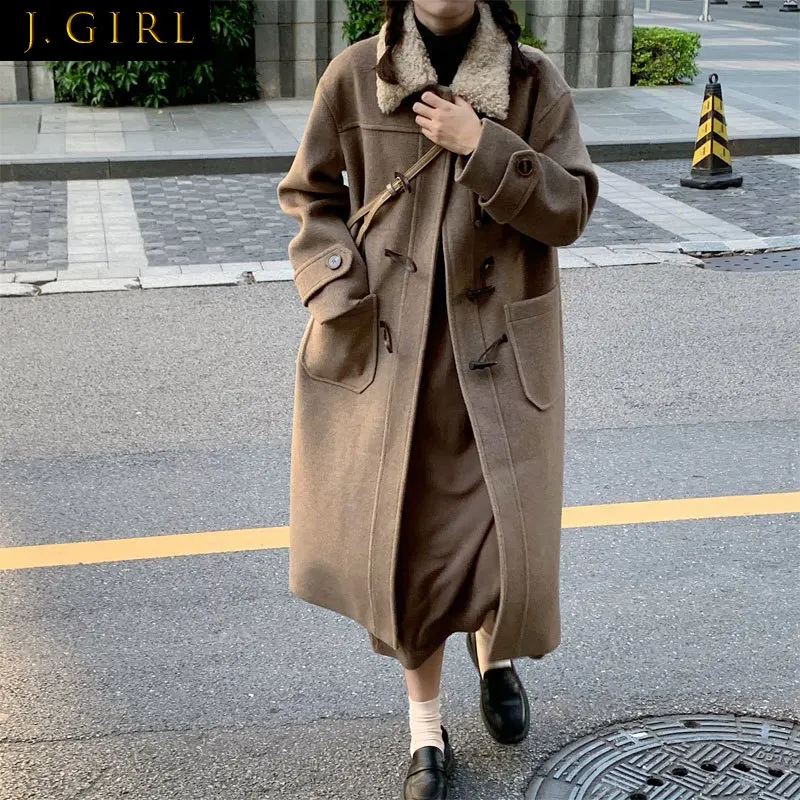 Wool Blends Women Horn Button Pockets Warm Autumn Preppy Japan Style Vintage Design Leisure College Loose Popular Outwear Ins
Wool Blends Women Horn Button Pockets Warm Autumn Preppy Japan Style Vintage Design Leisure College Loose Popular Outwear Ins