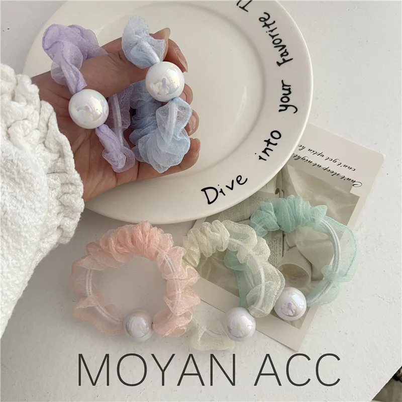 Korean pearl large intestine circle color mesh hair ring female ponytail rubber band thick high elastic simple wild head rope
Korean pearl large intestine circle color mesh hair ring female ponytail rubber band thick high elastic simple wild head rope