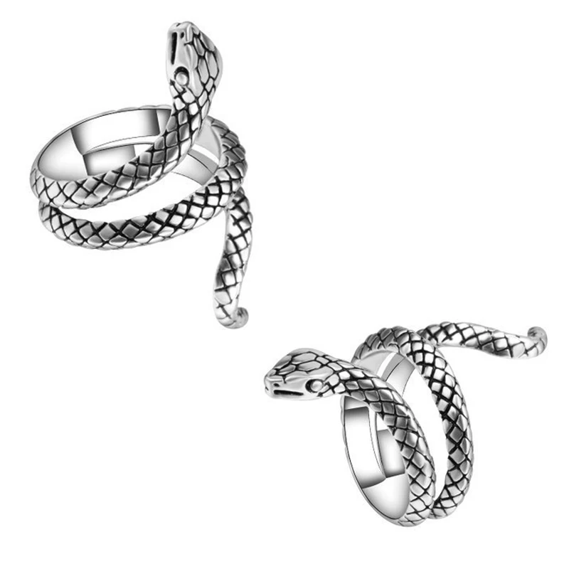 Silver Black Color Rings Couples Accessories Fashion Punk Vintage Simple Winding Snake Design Party Thai Silver Jewelry
Silver Black Color Rings Couples Accessories Fashion Punk Vintage Simple Winding Snake Design Party Thai Silver Jewelry