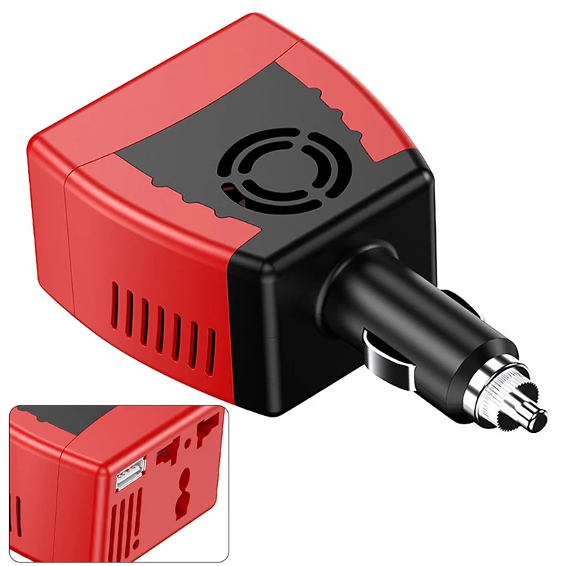 Инвертор мощности 150 Вт с 2.1A USB-портами для зарядки, Преобразователь мощности для автомобиля
Инвертор мощности 150 Вт с 2.1A USB-портами для зарядки, Преобразователь мощности для автомобиля