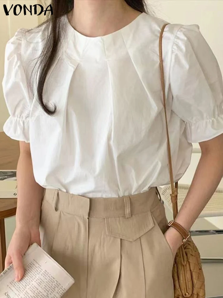 VONDA Oversize Elegant 2022 Femme Casual Ruffled Blusa Short Sleeve Chic O Neck Chemise Femininas Office Blouse Loose Retro Tops
VONDA Oversize Elegant 2022 Femme Casual Ruffled Blusa Short Sleeve Chic O Neck Chemise Femininas Office Blouse Loose Retro Tops