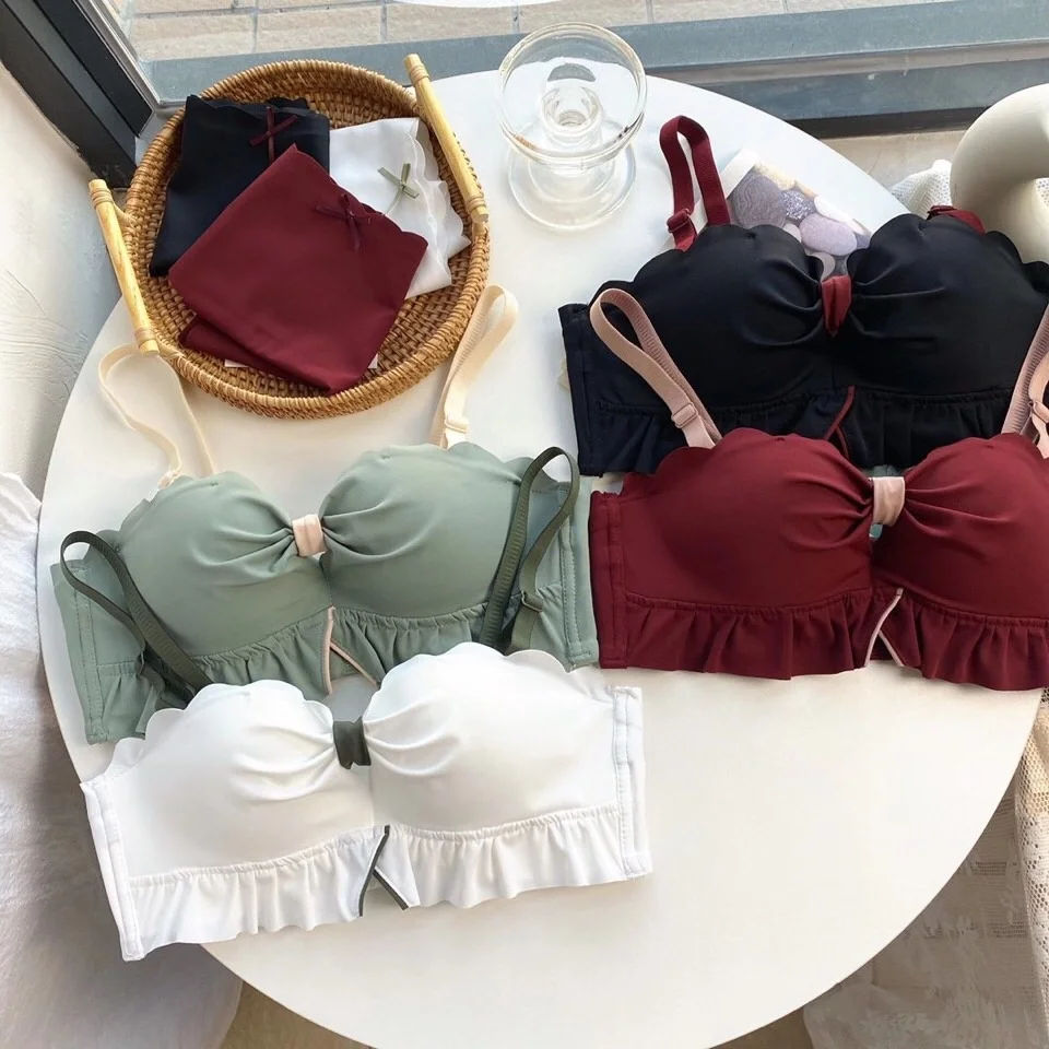 A generation hair hollowed out sexy non steel ring half cup underwear bow knot small chest naked feeling beautiful back text bra
A generation hair hollowed out sexy non steel ring half cup underwear bow knot small chest naked feeling beautiful back text bra