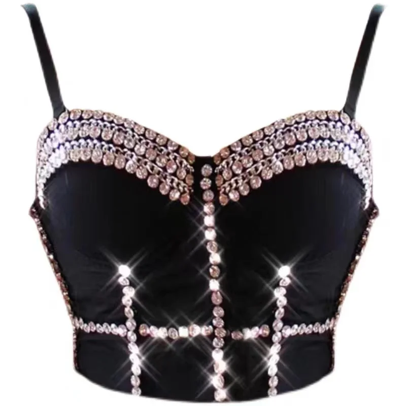 Corset Top Women's Push UP Beads Sexy Retro Camisole Diamonds Push-up Vest Bandeau Bra Evening Crop Top Sling Binder Tank Top
Corset Top Women's Push UP Beads Sexy Retro Camisole Diamonds Push-up Vest Bandeau Bra Evening Crop Top Sling Binder Tank Top
