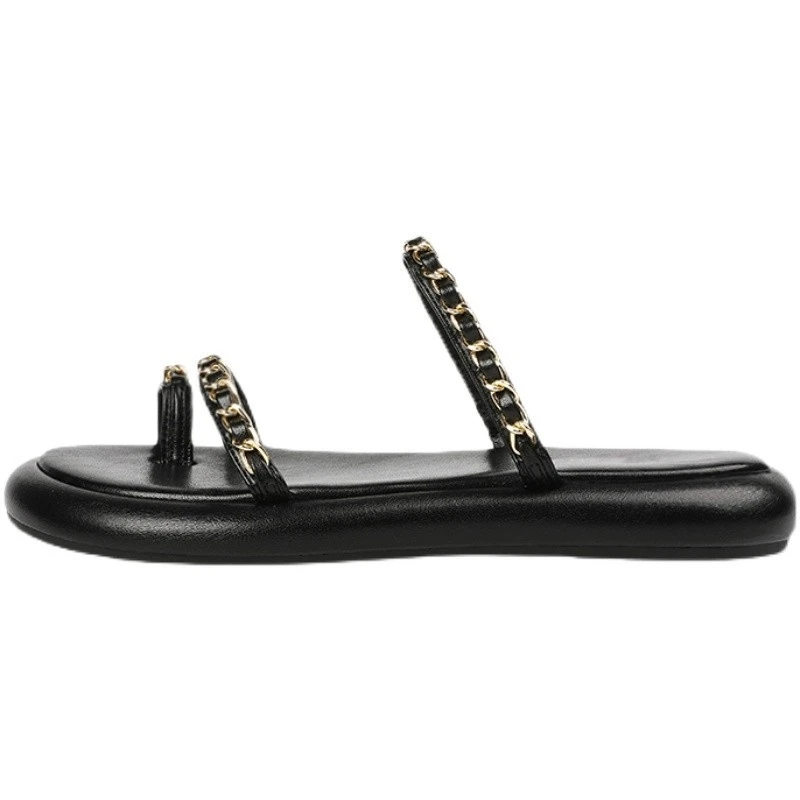New Comfortable and Fashionable Non Slip Casual Flat Beach Shoes Herringbone Drag Chain Design Metal Decorative Women's Slippers
New Comfortable and Fashionable Non Slip Casual Flat Beach Shoes Herringbone Drag Chain Design Metal Decorative Women's Slippers