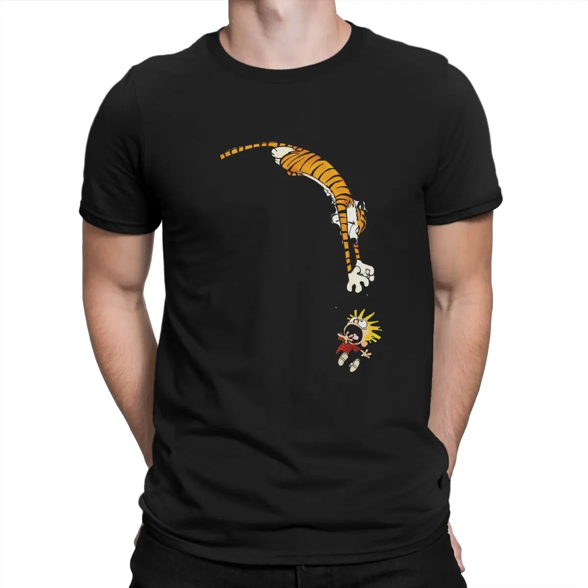 Забавная футболка Tiger Calvin And Hobbes из полиэстера, винтажная гранж Мужская футболка с круглым вырезом
Забавная футболка Tiger Calvin And Hobbes из полиэстера, винтажная гранж Мужская футболка с круглым вырезом