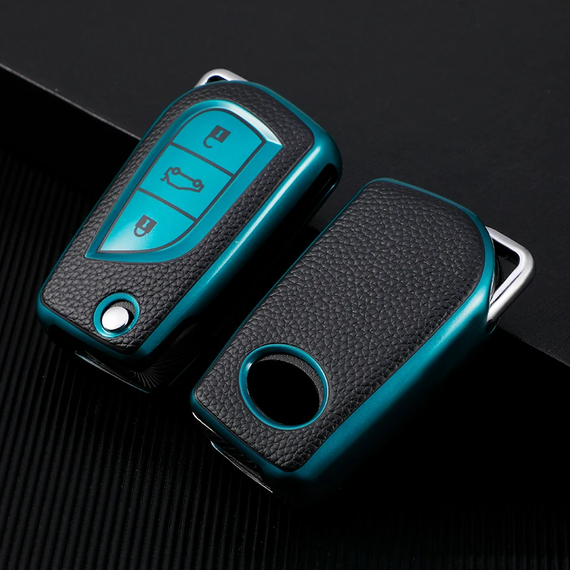 

Car Key Full Cover Case For Toyota Hilux Revo Innova Rav4 Fortuner TPU keyring Ring Protect Auto Accessories Holder Remote