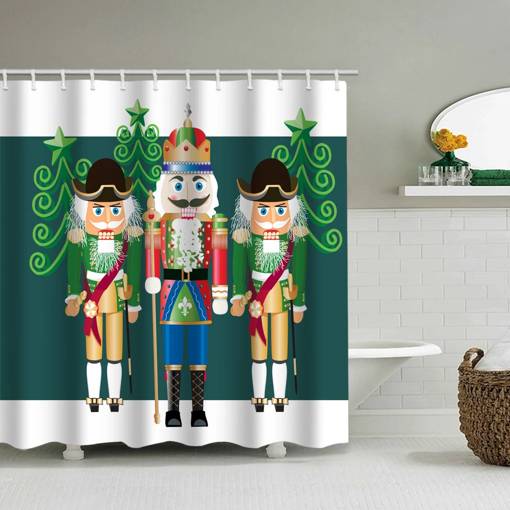 Nutcrackers Shower Curtain Christmas Cracker Christmas Tree Bathroom Curtain Decor Set with Hook Polyester Fabric Christmas Gift
Nutcrackers Shower Curtain Christmas Cracker Christmas Tree Bathroom Curtain Decor Set with Hook Polyester Fabric Christmas Gift