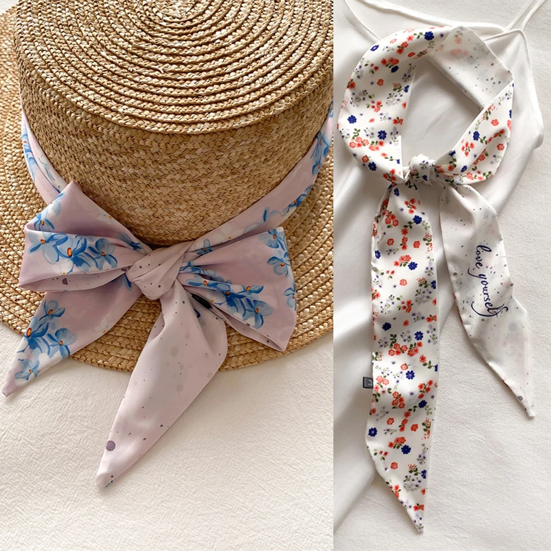 New Silk Satin Headwear Scarf Skinny Neck Tie Female Summer Hair Hand Bag Wrist Foulard Headband Bandana Print Ribbon Echarpe
New Silk Satin Headwear Scarf Skinny Neck Tie Female Summer Hair Hand Bag Wrist Foulard Headband Bandana Print Ribbon Echarpe