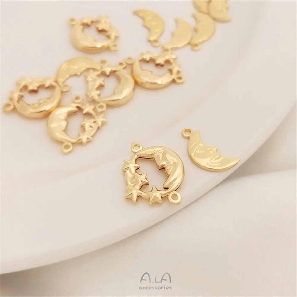 14K Gold Filled Plated Moon star pendant handmade pendant diy bracelet earrings accessories
14K Gold Filled Plated Moon star pendant handmade pendant diy bracelet earrings accessories