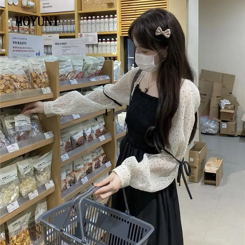 Black Long Sleeve Dress Women Square Collar Dot Patchwork Elegant Midi Casual Fashion Autumn Popular Ulzzang Streetwear Ins
Black Long Sleeve Dress Women Square Collar Dot Patchwork Elegant Midi Casual Fashion Autumn Popular Ulzzang Streetwear Ins